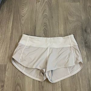 White Lululemon shorts